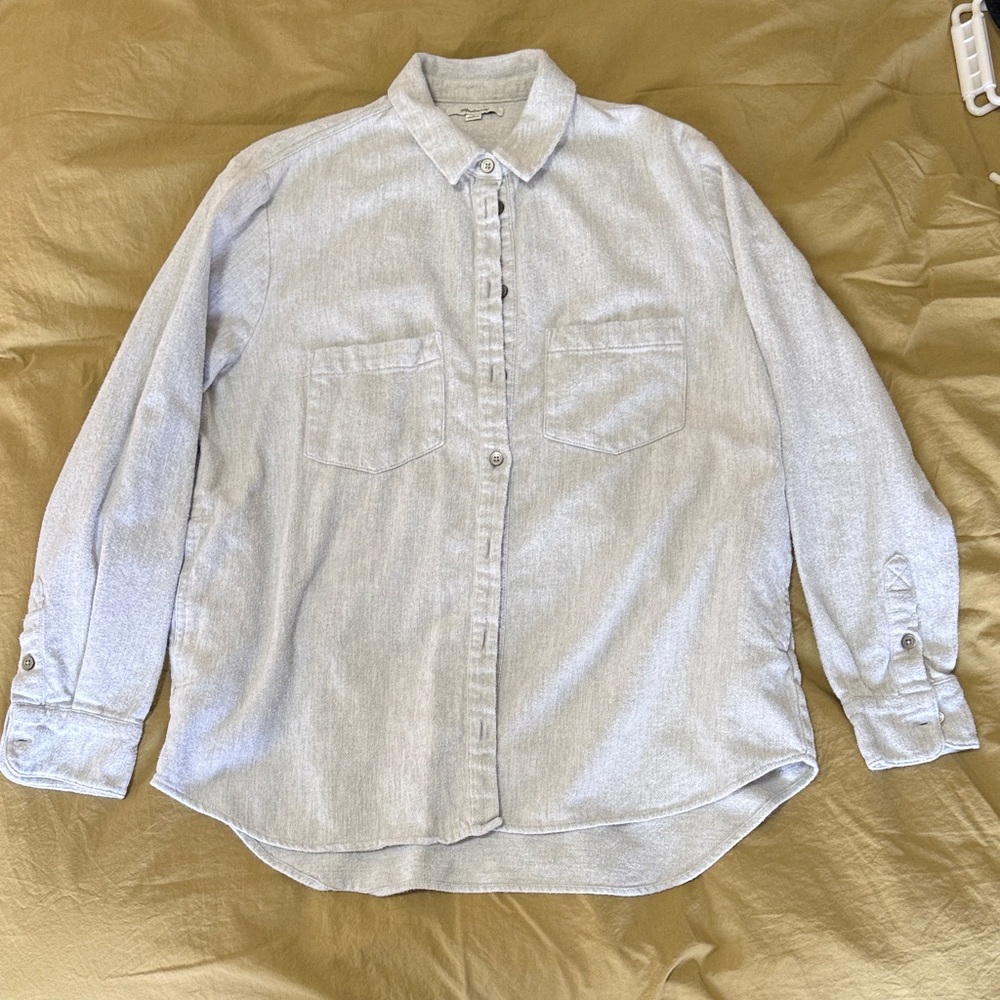 Madewell Light Gray Casual Button-Down Shirt